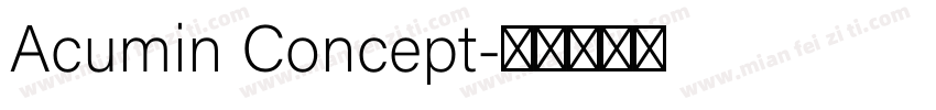 Acumin Concept字体转换